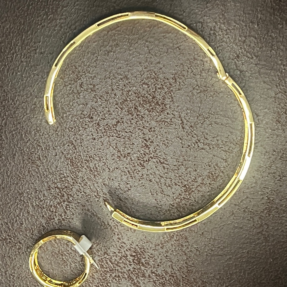 21K Gold Plated Bracelet and Ring Set - Picture 7 of 8